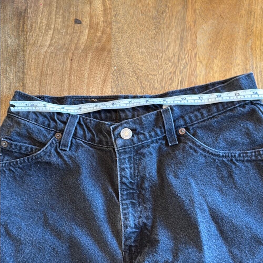 *vintage 1997* Levi’s black 647 orange tab Denim Shorts - Picture 6 of 13